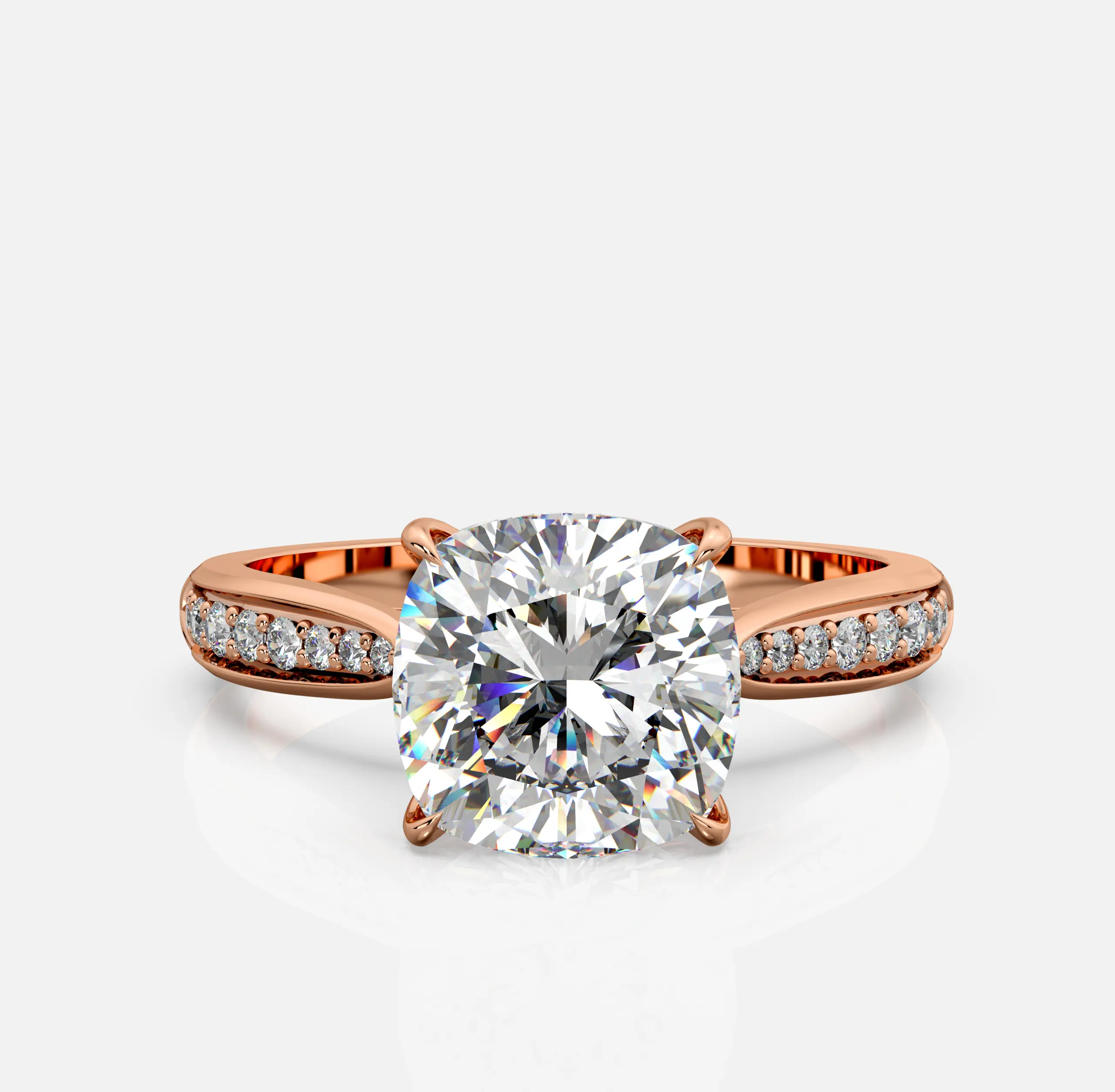 Elegant Cushion Cut Diamond Ring