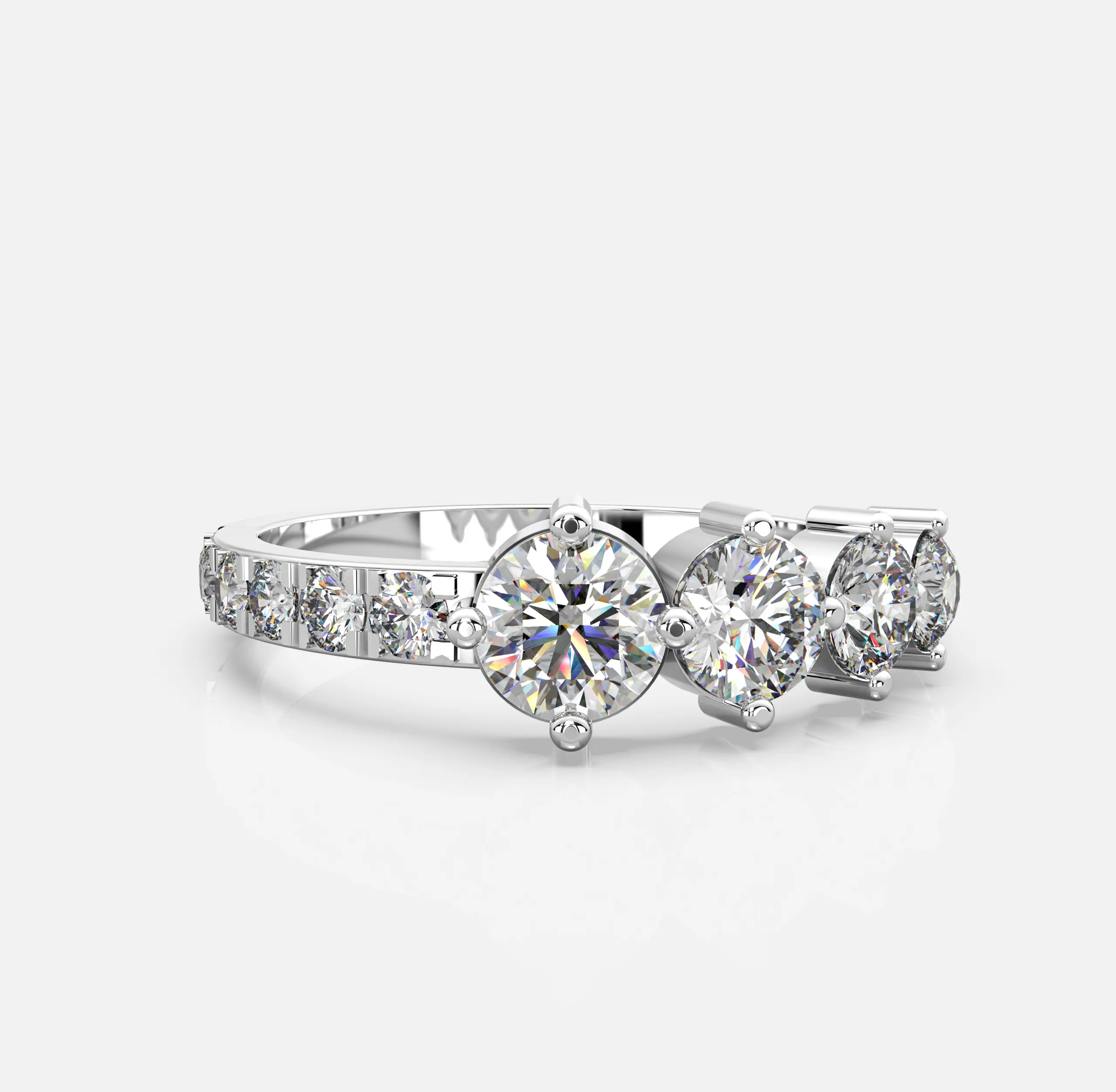 Grace Line Diamond Ring