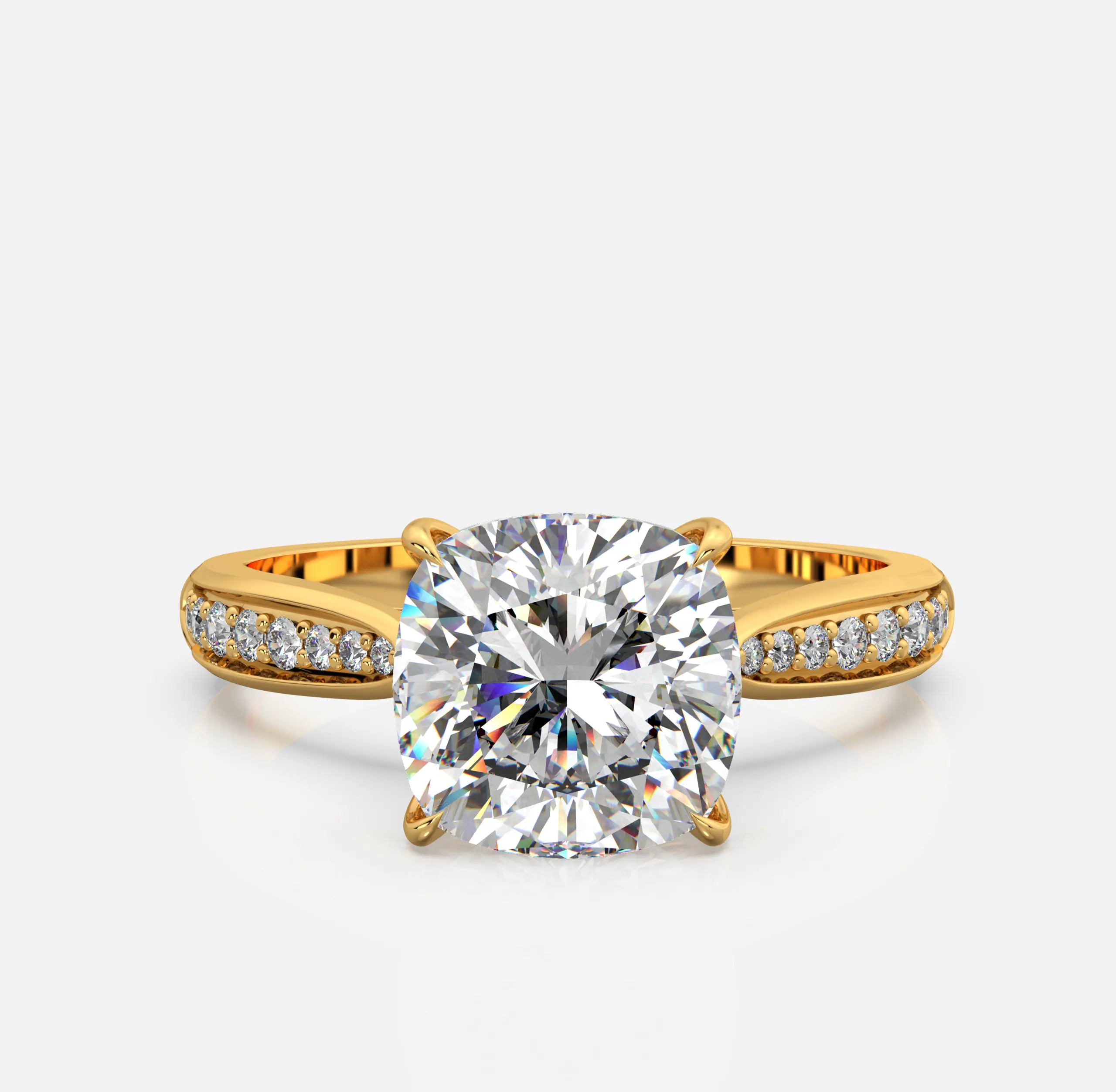 Elegant Cushion Cut Diamond Ring