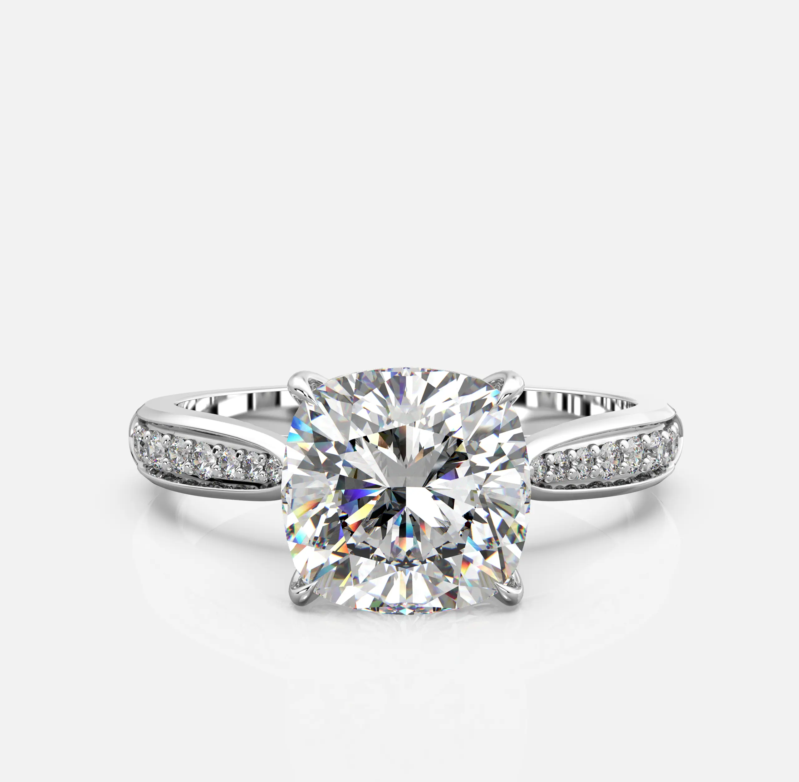 Elegant Cushion Cut Diamond Ring